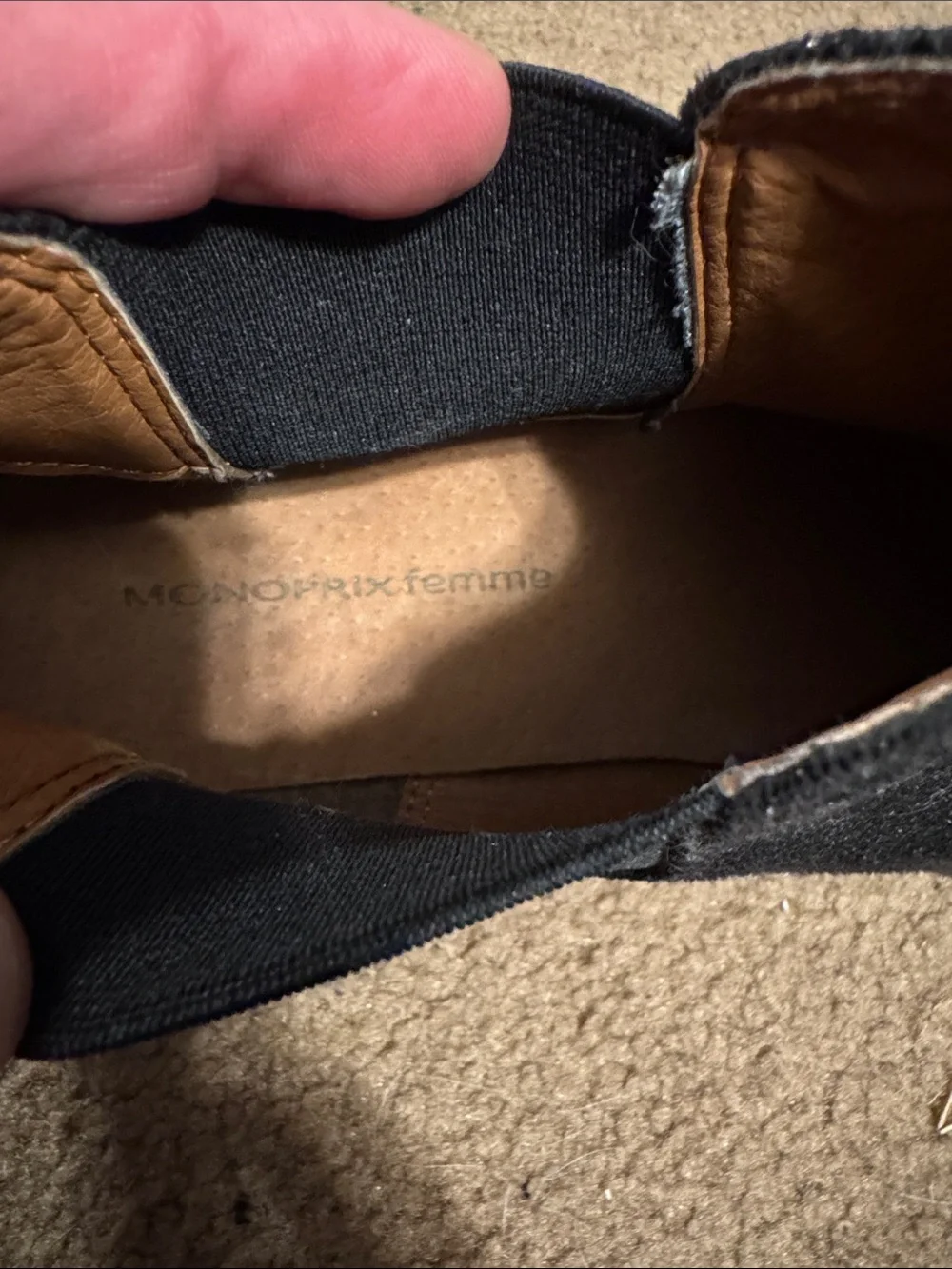 Women’s Black Textured Chelsea Boots -New, no tags/box